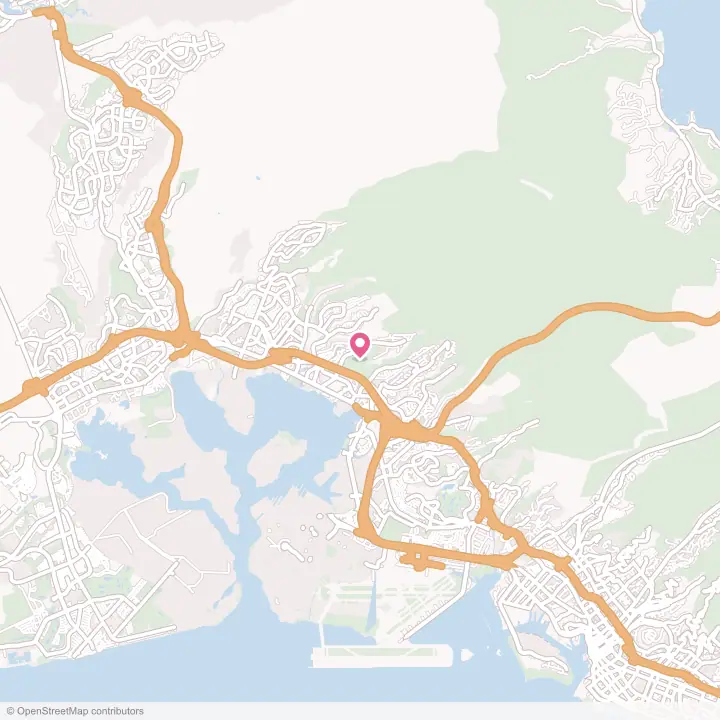 Map of the flower delivery area in Waimalu, Hawaii