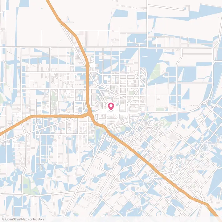Map of the flower delivery area in Harlingen, Texas