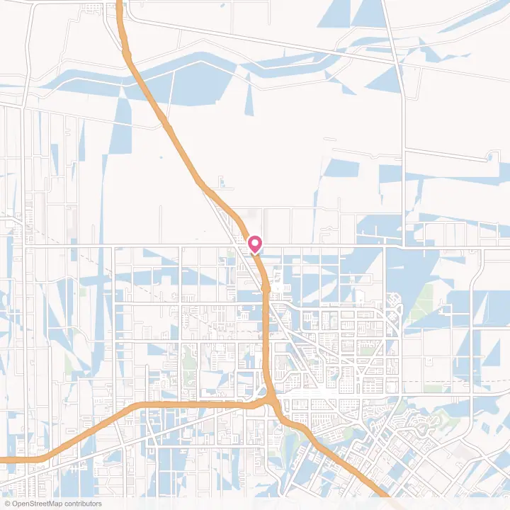 Map of the flower delivery area in Combes, Texas