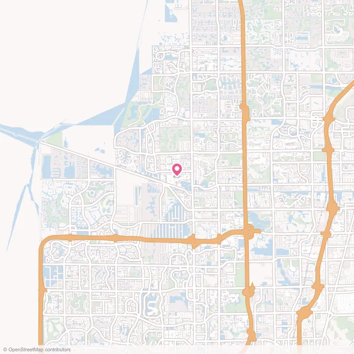 Map of the flower delivery area in Watergate, Florida