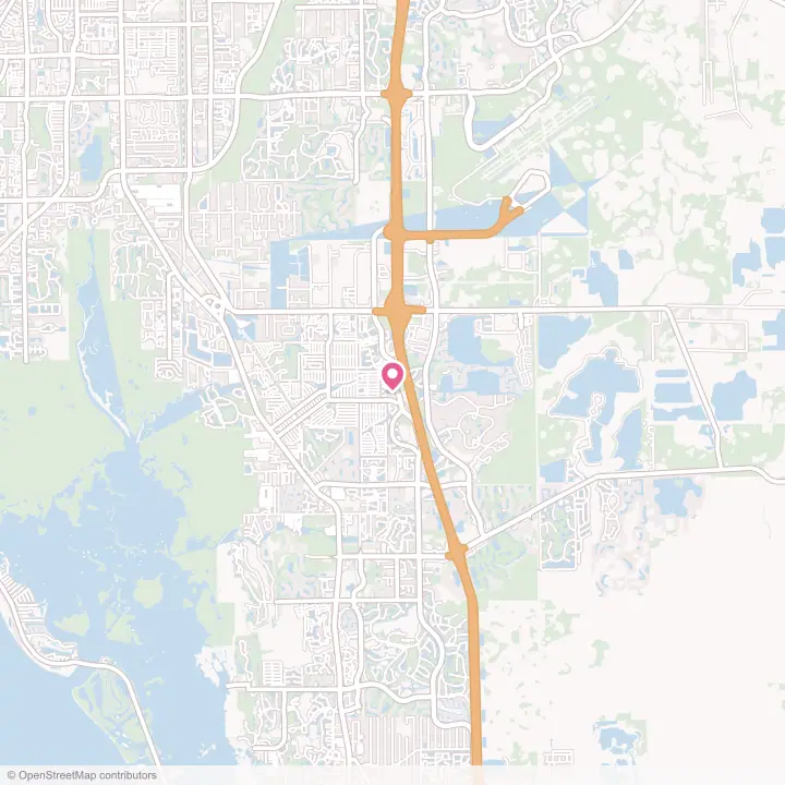 Map of the flower delivery area in Three Oaks, Florida