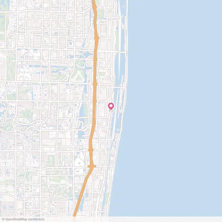 Map of the flower delivery area in Hypoluxo, Florida
