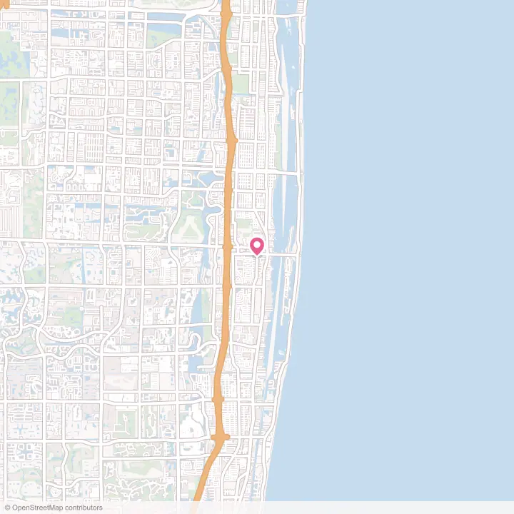 Map of the flower delivery area in Lantana, Florida