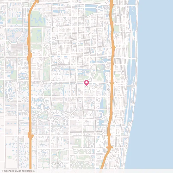 Map of the flower delivery area in Seminole Manor, Florida