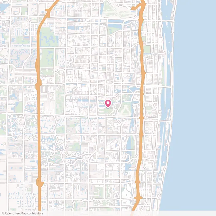 Map of the flower delivery area in Atlantis, Florida