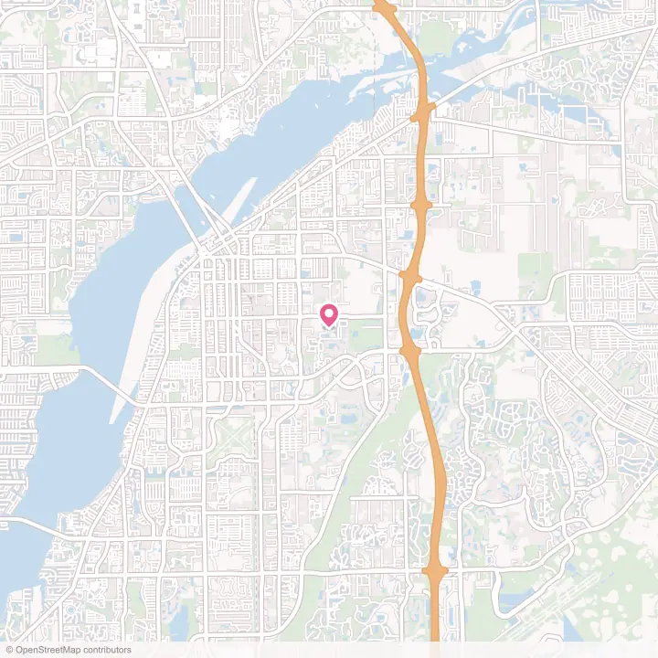 Map of the flower delivery area in Fort Myers, Florida