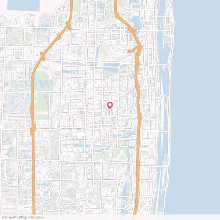 Map of the flower delivery area in Palm Springs, Florida
