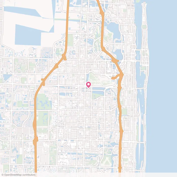 Map of the flower delivery area in Gun Club Estates, Florida