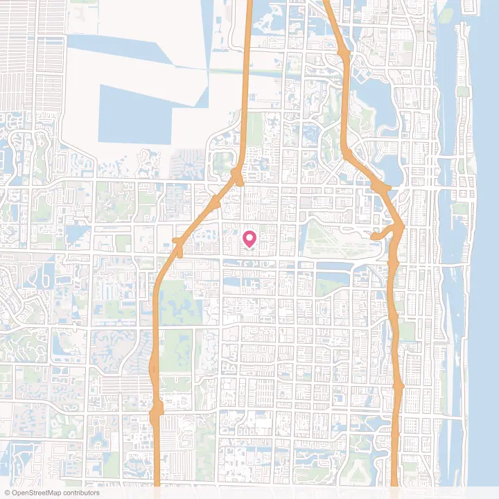 Map of the flower delivery area in Royal Palm Estates, Florida