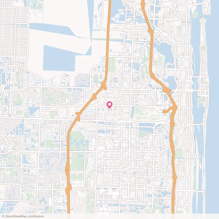 Map of the flower delivery area in Lake Belvedere Estates, Florida