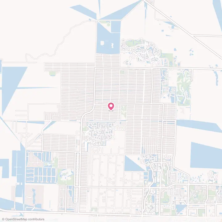Map of the flower delivery area in The Acreage, Florida
