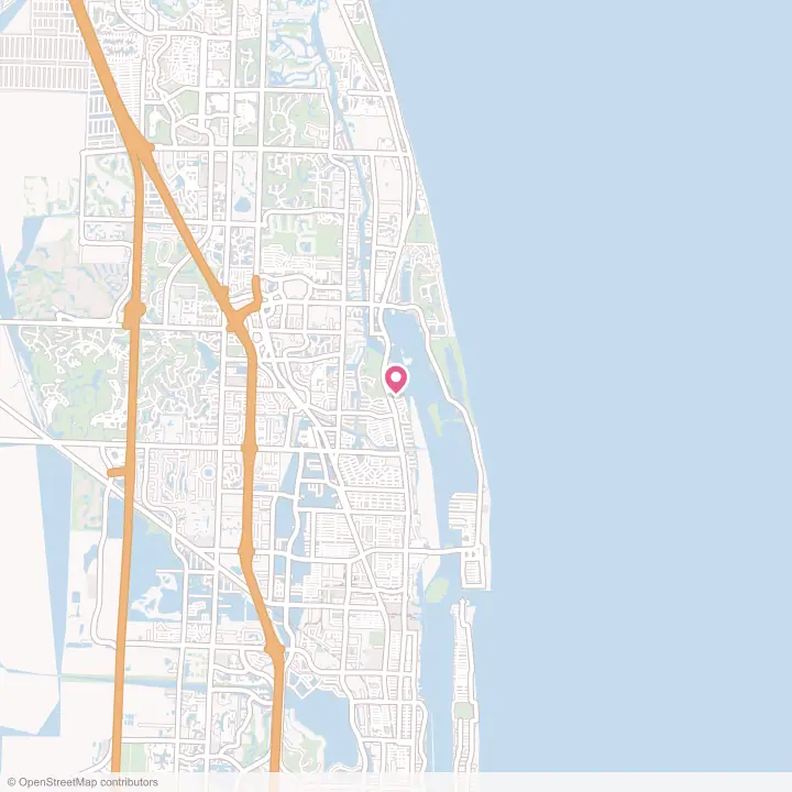 Map of the flower delivery area in North Palm Beach, Florida