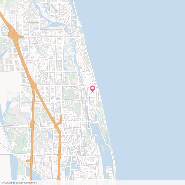 Map of the flower delivery area in Juno Beach, Florida