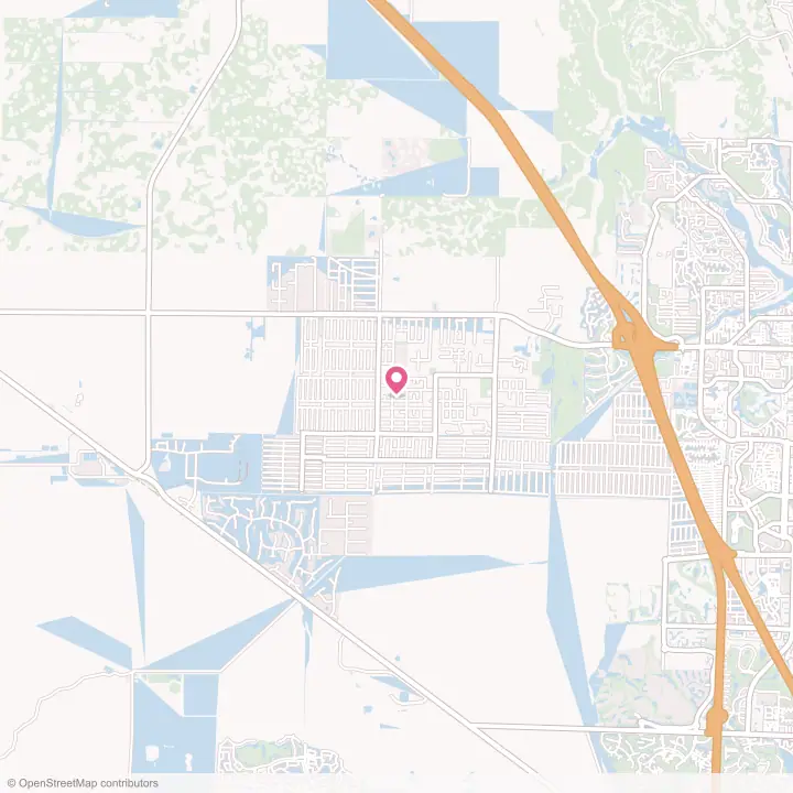 Map of the flower delivery area in Jupiter Farms, Florida