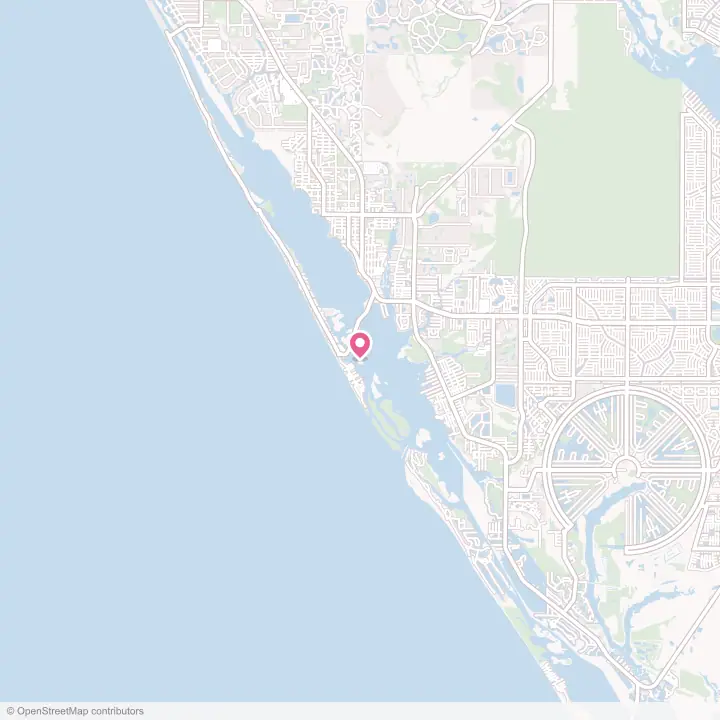Map of the flower delivery area in Manasota Key, Florida