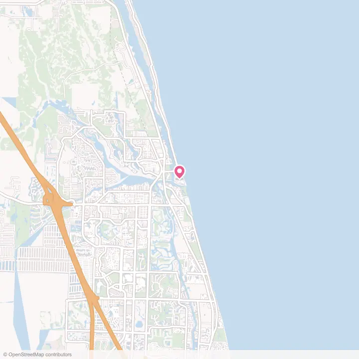 Map of the flower delivery area in Jupiter Inlet Colony, Florida