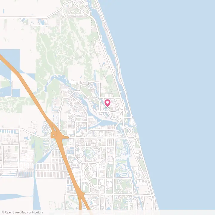 Map of the flower delivery area in Tequesta, Florida
