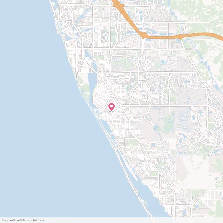 Map of the flower delivery area in South Venice, Florida