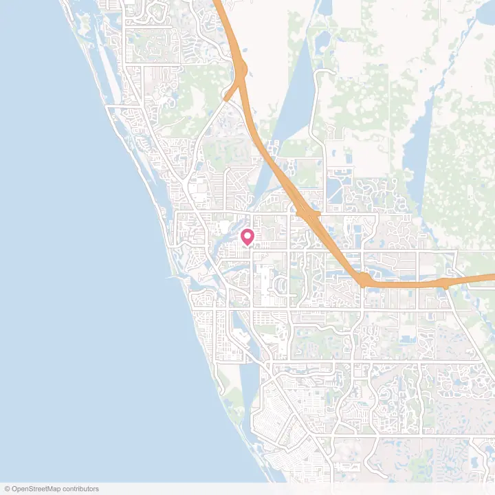 Map of the flower delivery area in Nokomis, Florida