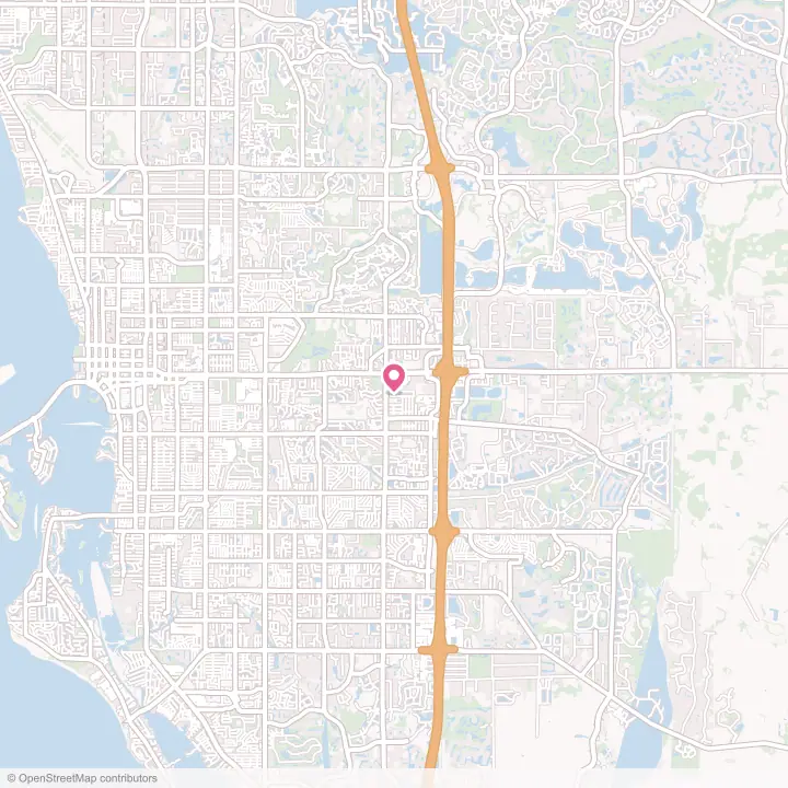 Map of the flower delivery area in Fruitville, Florida