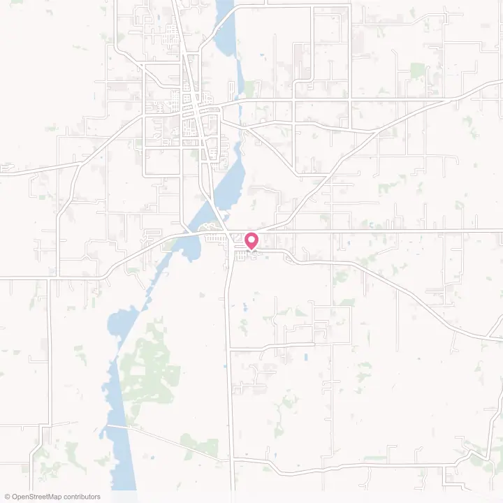 Map of the flower delivery area in Zolfo Springs, Florida