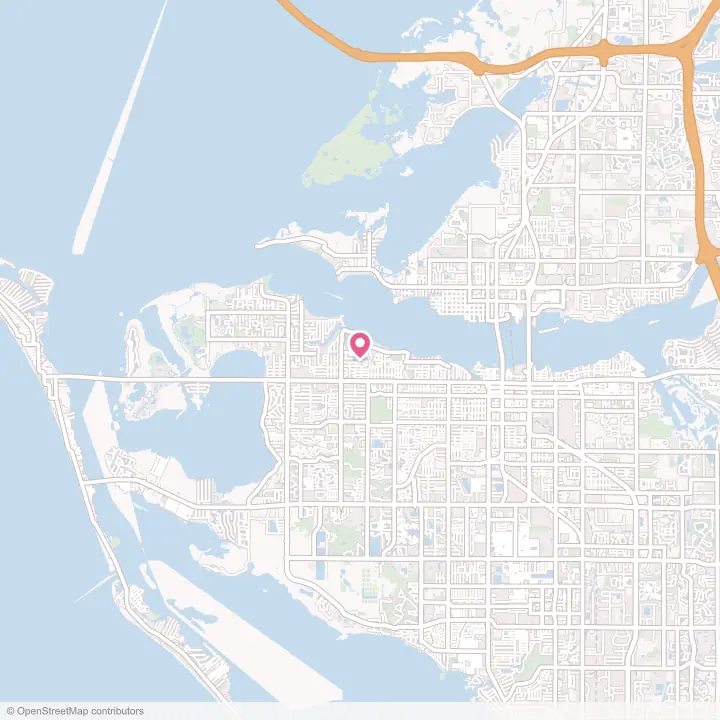 Map of the flower delivery area in West Bradenton, Florida