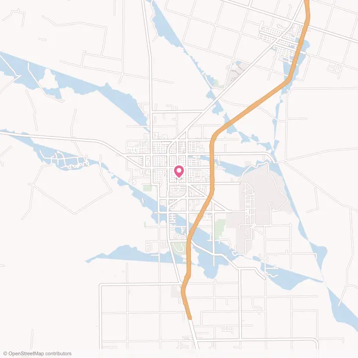 Map of the flower delivery area in Kingsville, Texas