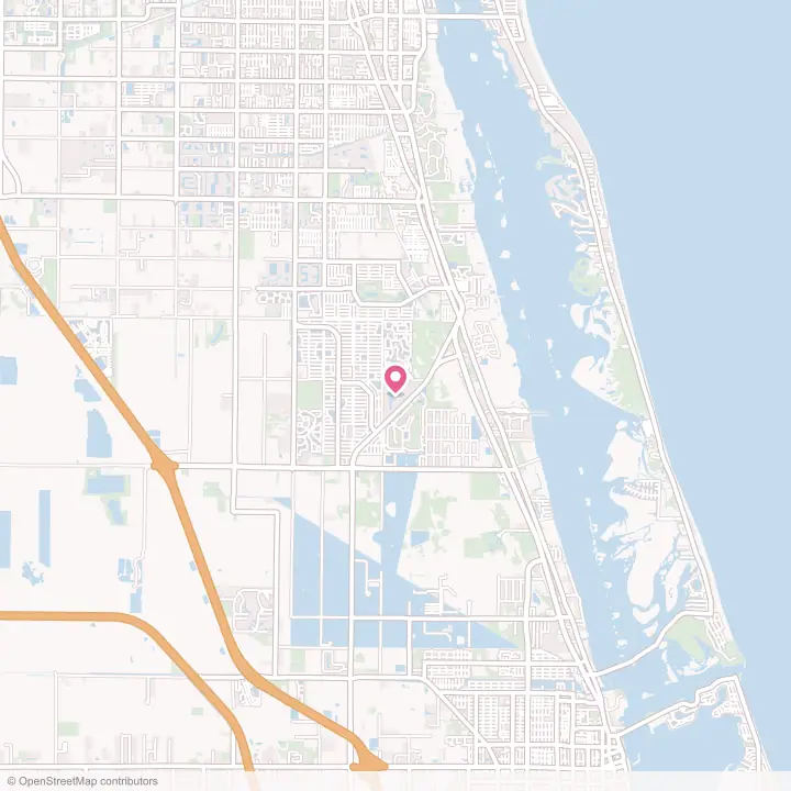 Map of the flower delivery area in Lakewood Park, Florida