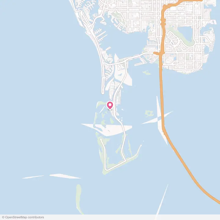 Map of the flower delivery area in Tierra Verde, Florida