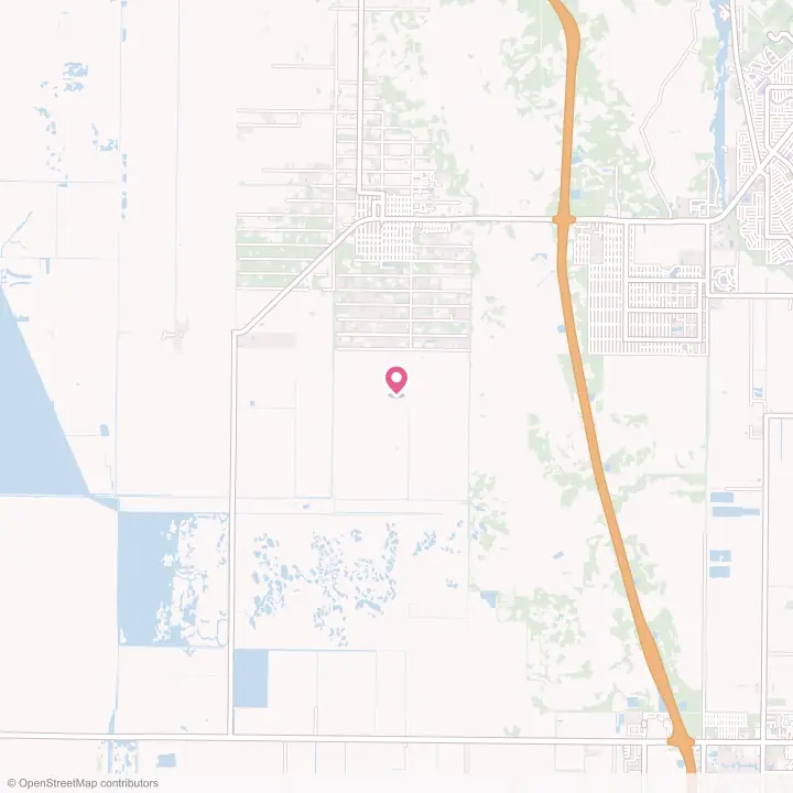 Map of the flower delivery area in Fellsmere, Florida