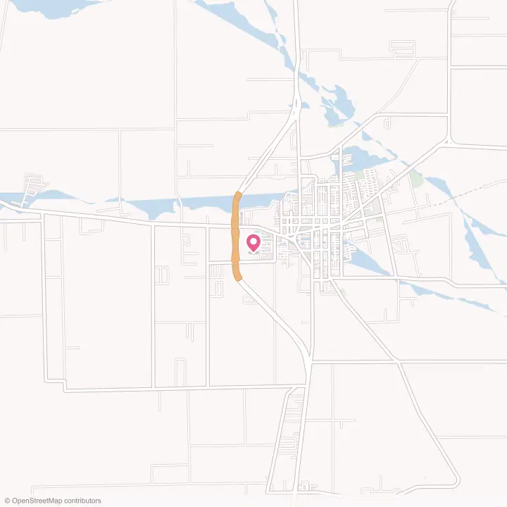 Map of the flower delivery area in Rancho Alegre, Texas