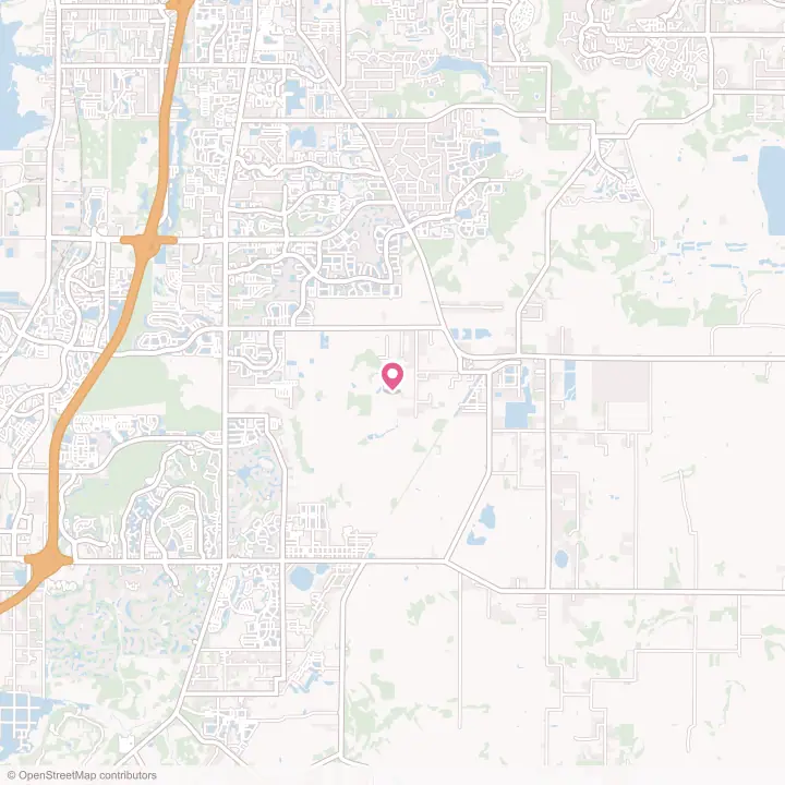 Map of the flower delivery area in Balm, Florida