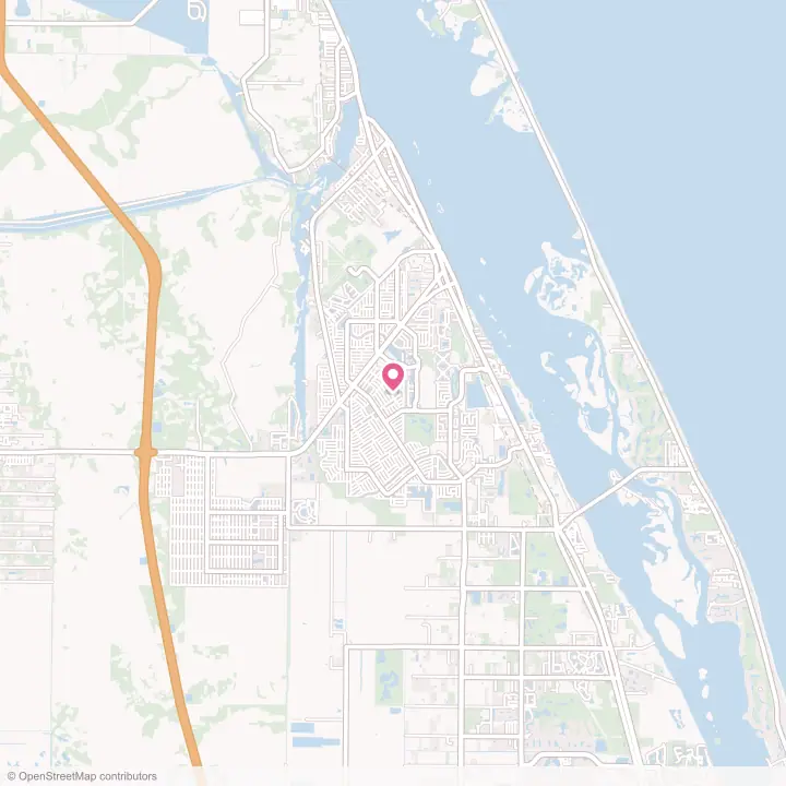 Map of the flower delivery area in Sebastian, Florida