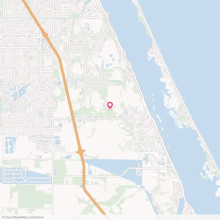 Map of the flower delivery area in Grant-Valkaria, Florida