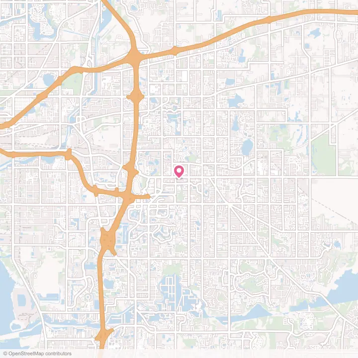 Map of the flower delivery area in Brandon, Florida