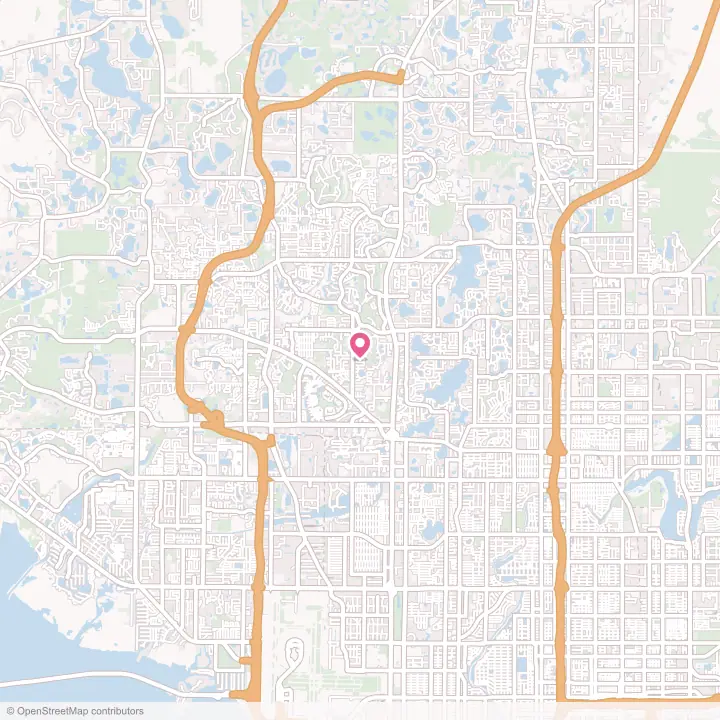 Map of the flower delivery area in Carrollwood, Florida