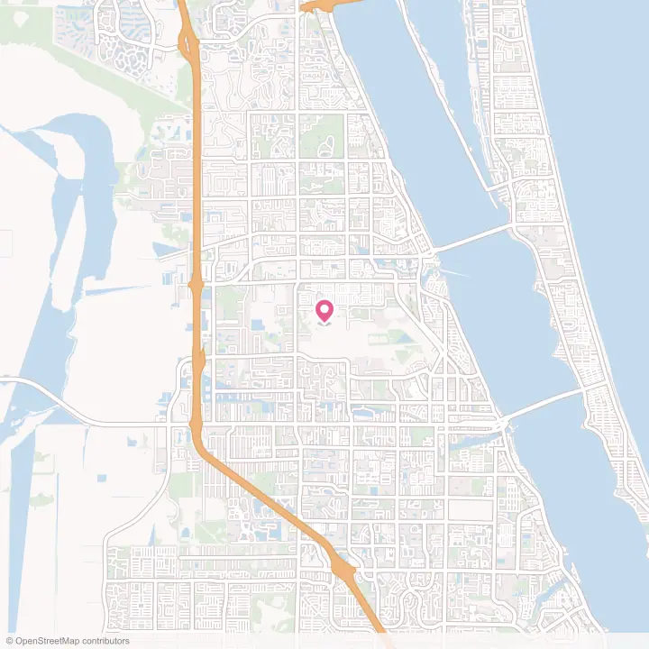 Map of the flower delivery area in Melbourne, Florida