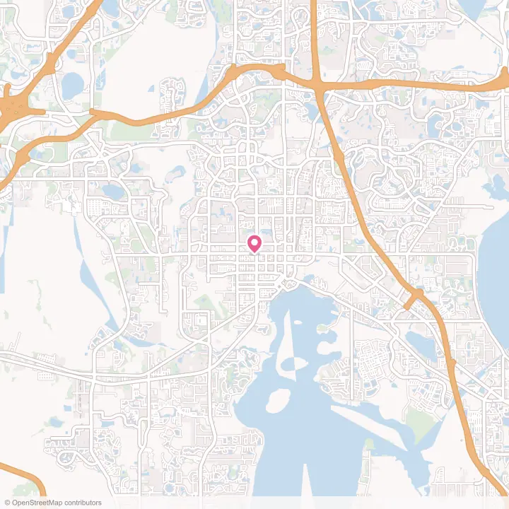 Map of the flower delivery area in Kissimmee, Florida