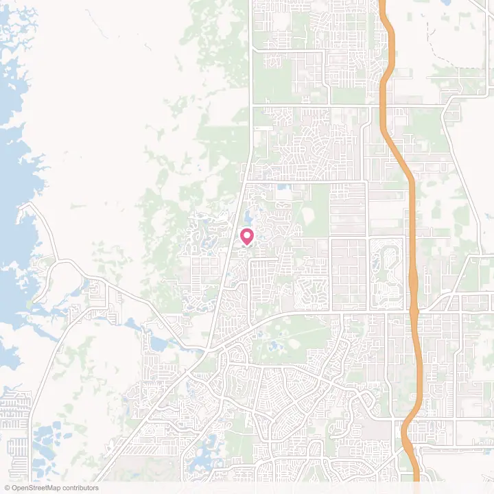 Map of the flower delivery area in North Weeki Wachee, Florida