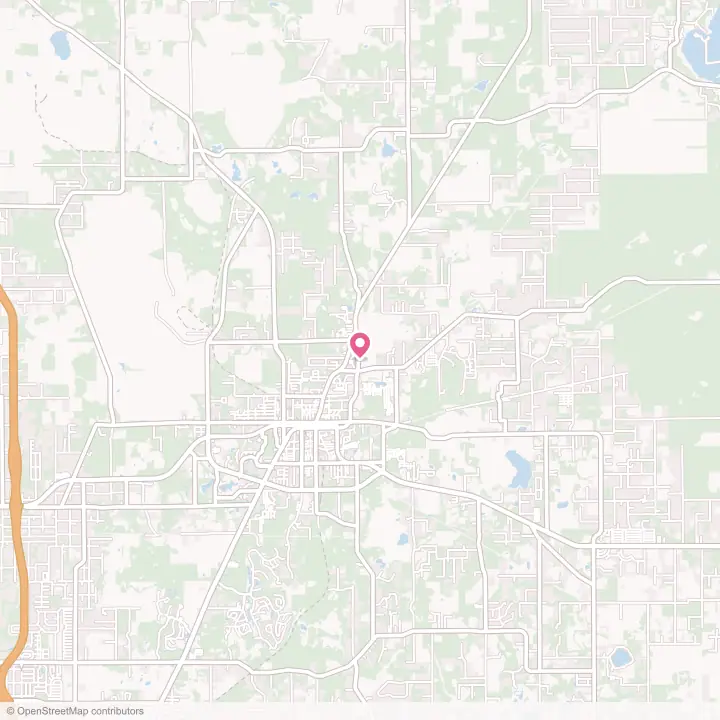 Map of the flower delivery area in North Brooksville, Florida