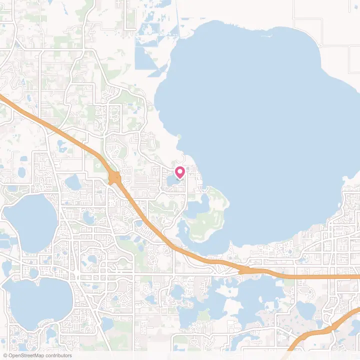 Map of the flower delivery area in Montverde, Florida