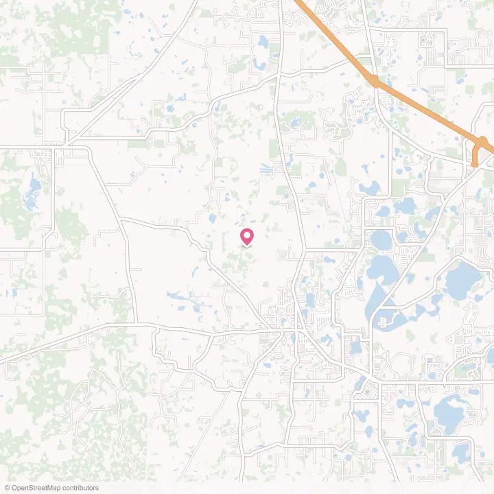 Map of the flower delivery area in Mascotte, Florida