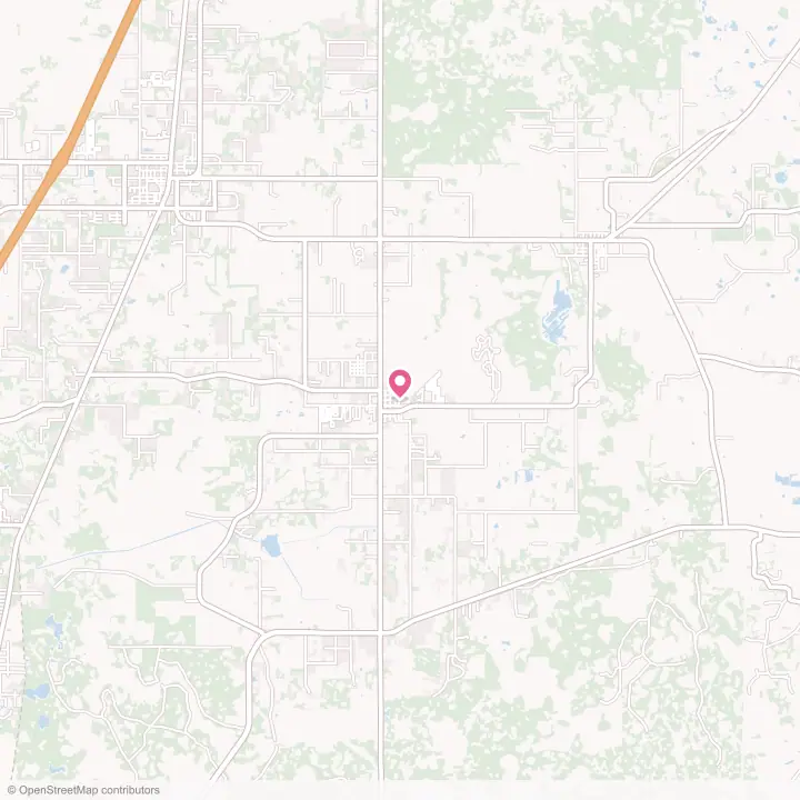 Map of the flower delivery area in Webster, Florida