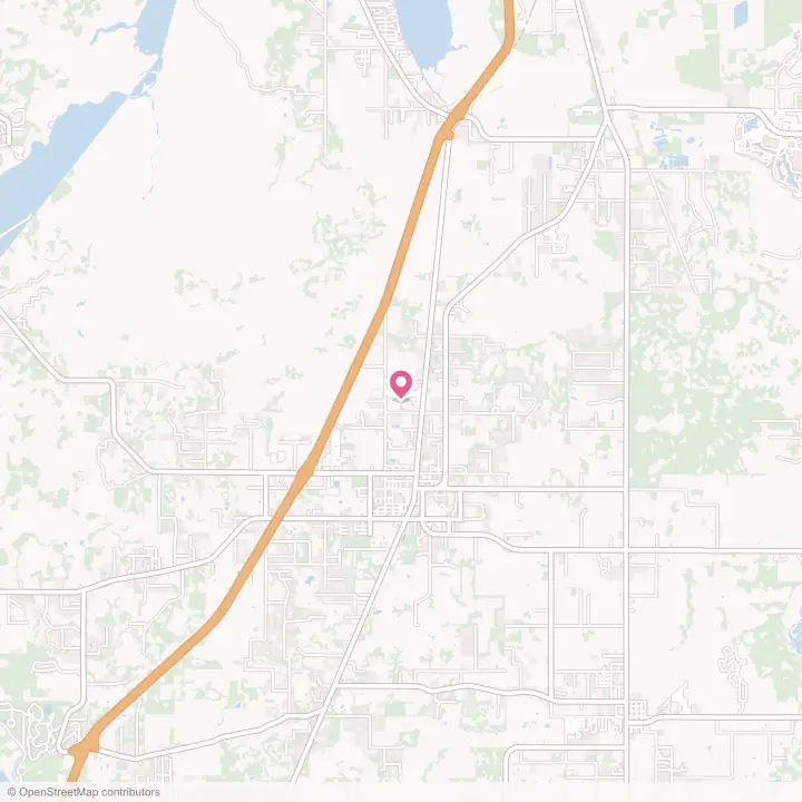 Map of the flower delivery area in Bushnell, Florida