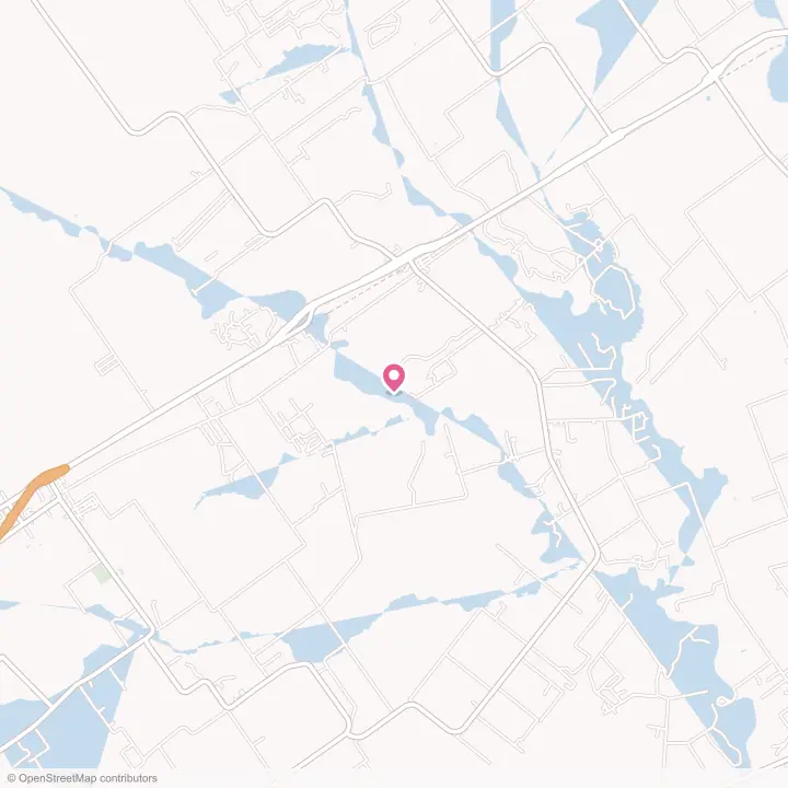Map of the flower delivery area in Inez, Texas