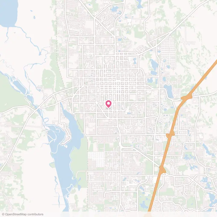 Map of the flower delivery area in DeLand Southwest, Florida
