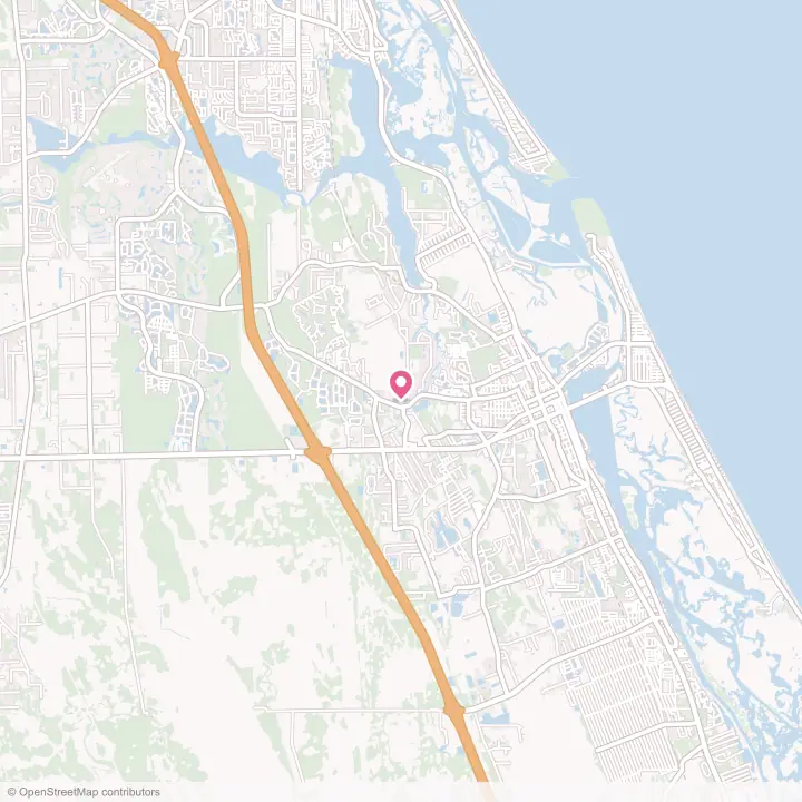 Map of the flower delivery area in New Smyrna Beach, Florida
