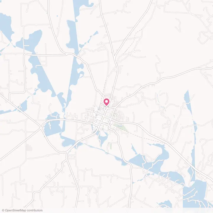 Map of the flower delivery area in Cuero, Texas