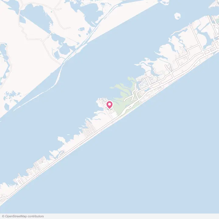Map of the flower delivery area in Jamaica Beach, Texas
