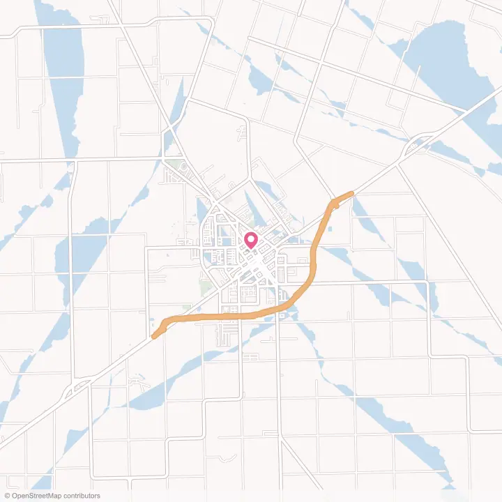 Map of the flower delivery area in El Campo, Texas